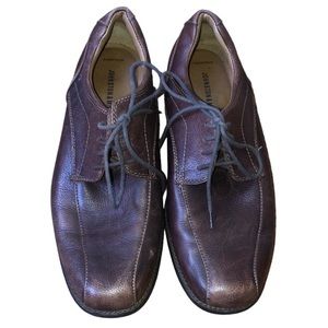 Johnston & Murphy Shoes Mens Size 10.5 Brown Sheepskin Lace Up Oxfords 59-10186